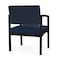Lesro Lenox Steel Wide Guest Chair Metal Frame, Black, RF Blueberry Back, MD Ink Seat LS1201 - alternate 3